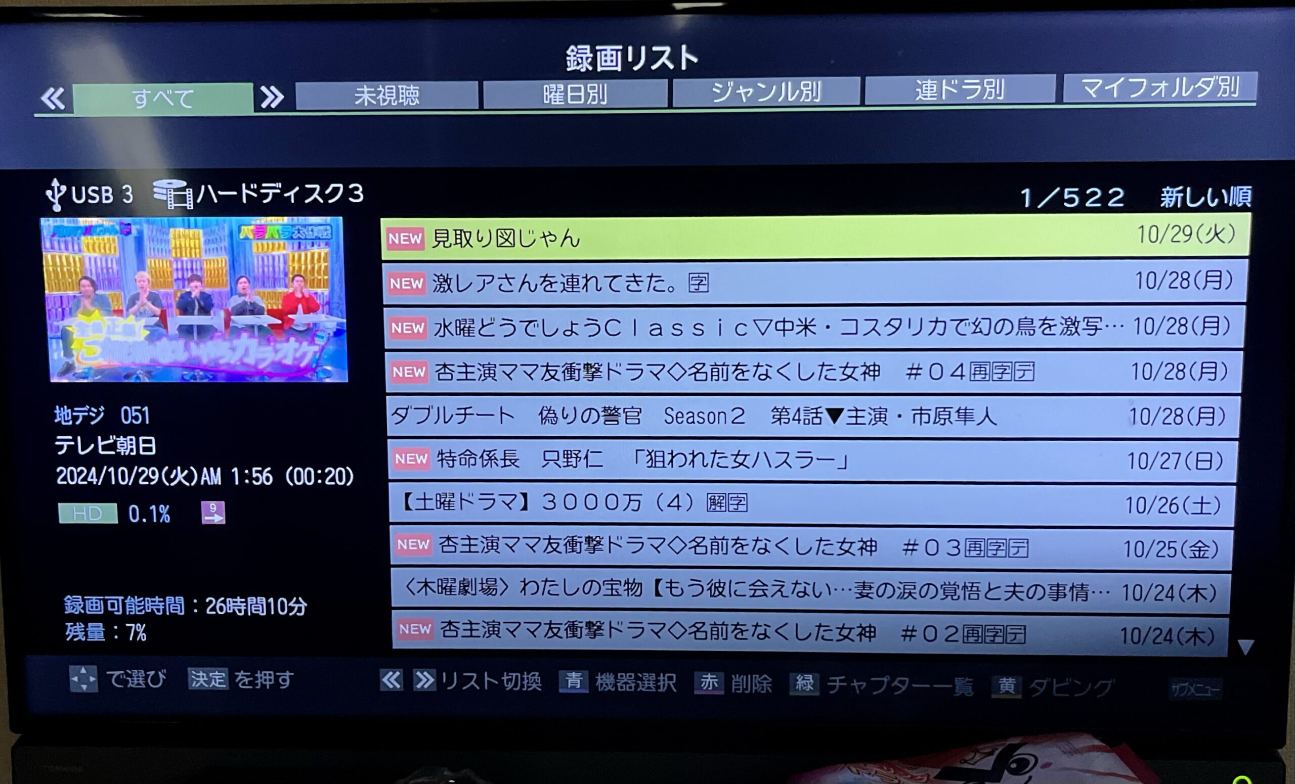 HDDに撮り溜めたドラマ（振り返れば奴がいる、踊る大捜査線、ビーチボーイズ）を断捨離しました